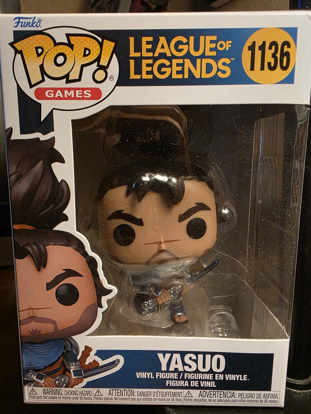 Funko Pop! Games League of Legends Yasuo Vinyl Figure - Black/Brown/Blue